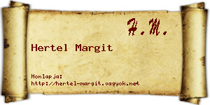 Hertel Margit névjegykártya